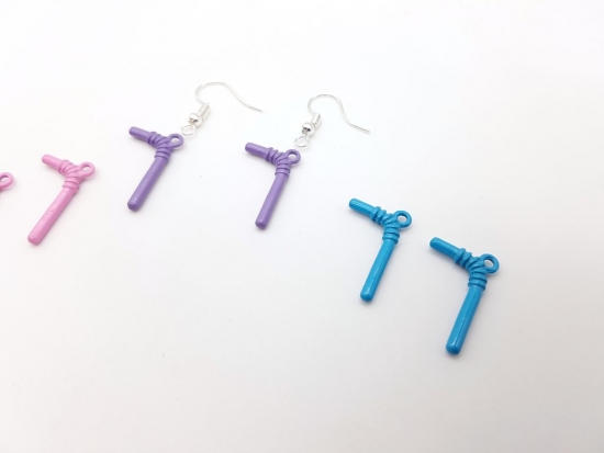 Preview: Mini Strohhalm Ohrhänger farbig